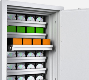 Fireproof safes for data carriers